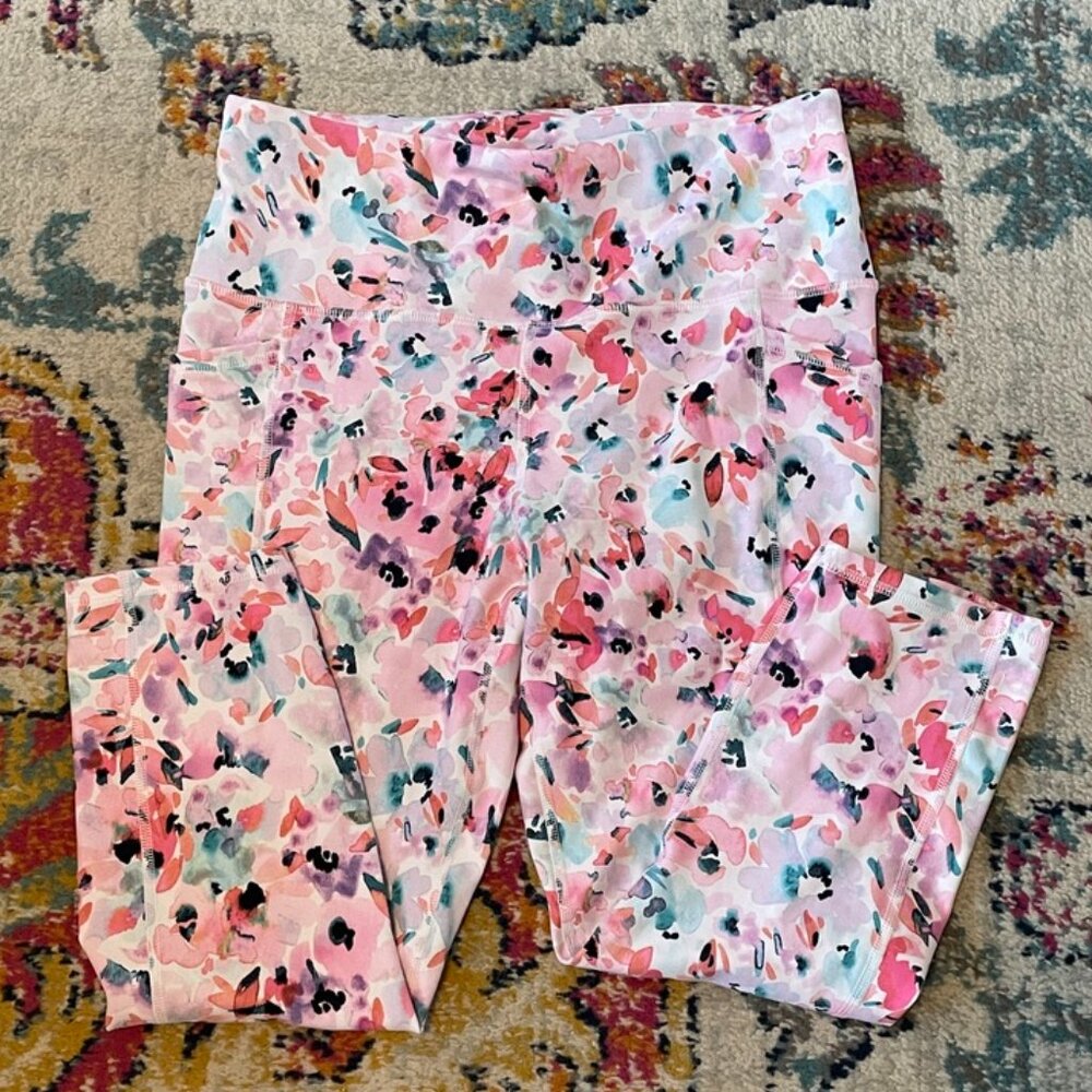 RBX Floral High Waist Leggings Size Large (L/G)